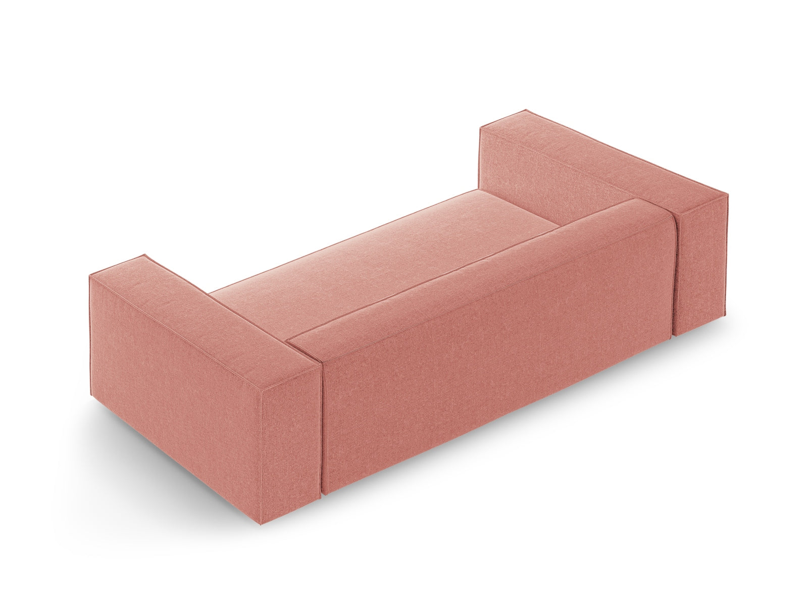 Modernes 2-Sitzer Sofa Arendal in zartem Rosa, perfekt für stilvolle Wohnräume, entworfen von Cosmopolitan Design.