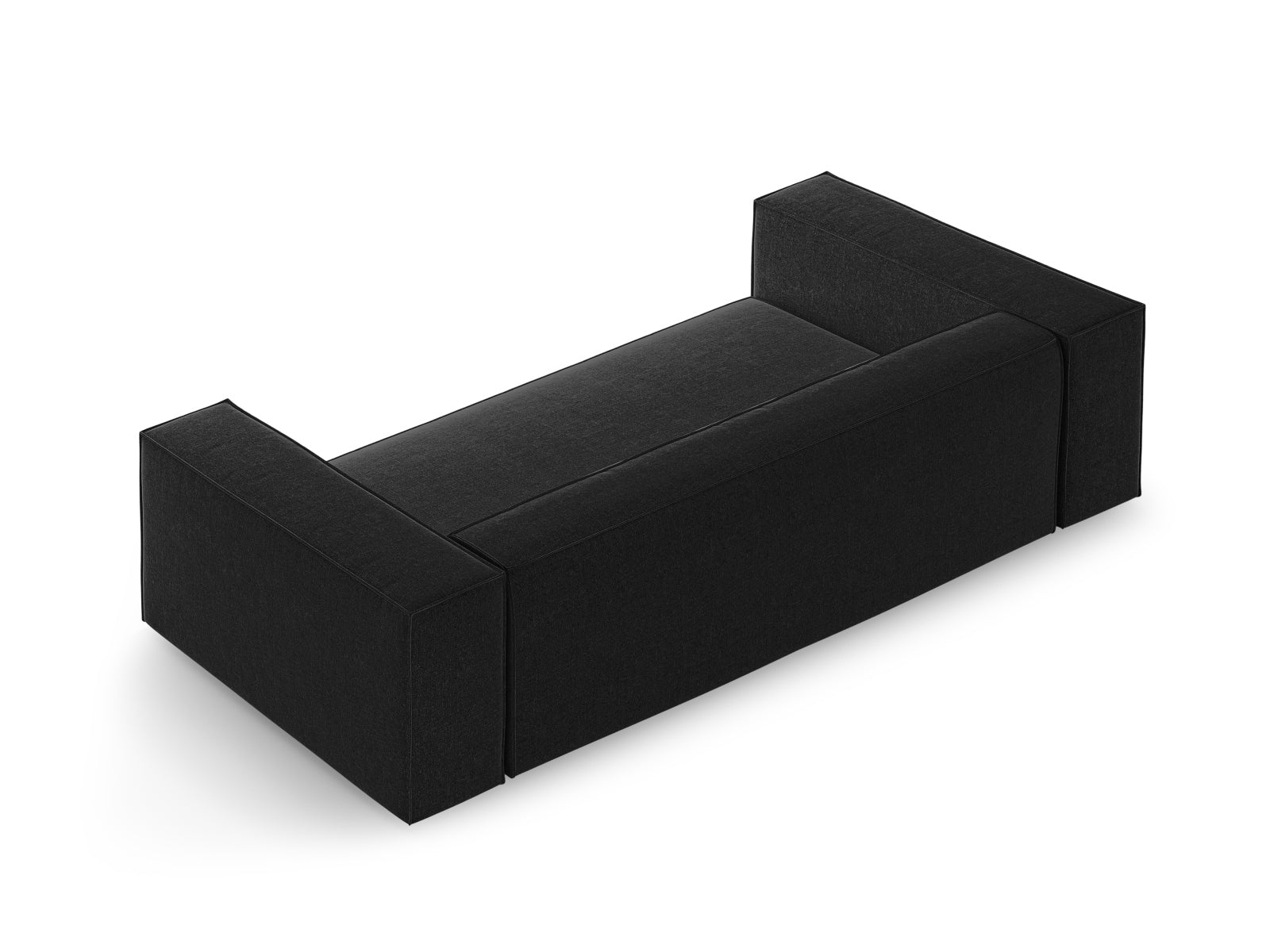Schickes 2-Sitzer Sofa Arendal in Schwarz-Haga, perfekt für moderne Wohnräume, vereint Komfort und zeitgemäßes Design.