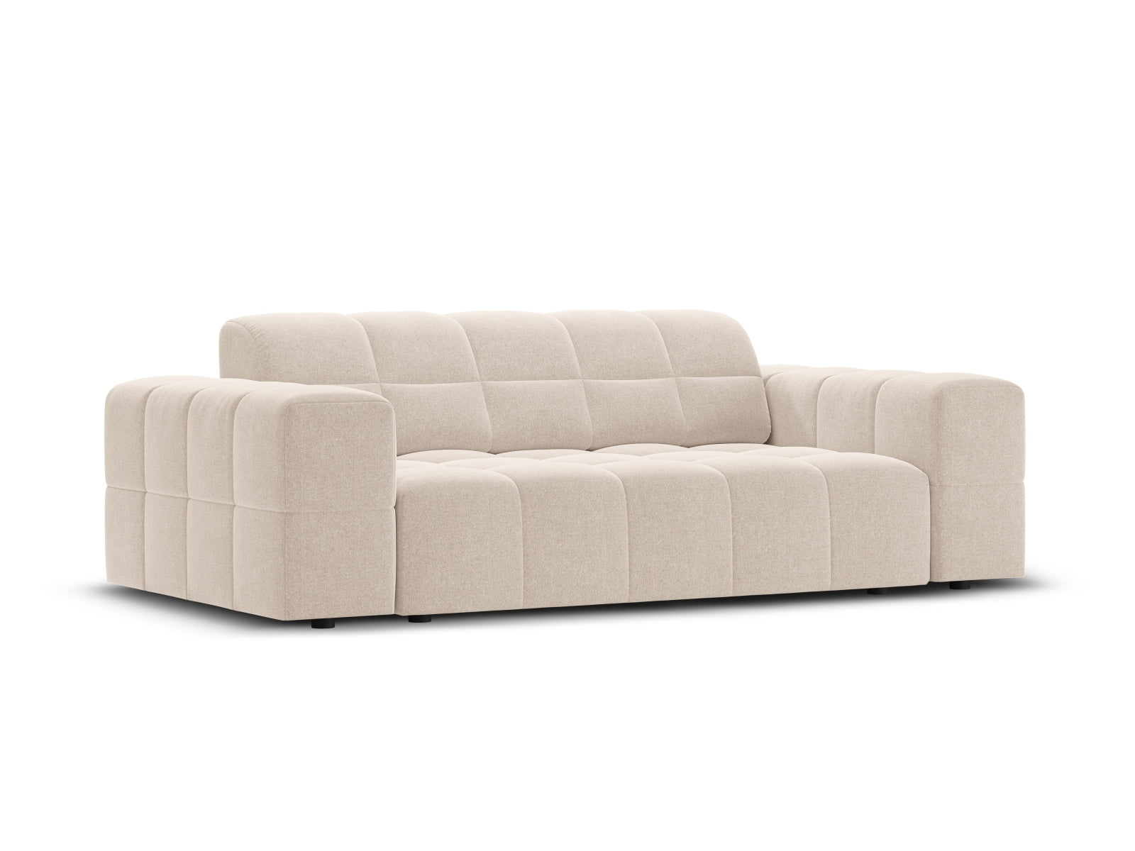 Elegantes 2-Sitzer Sofa in Beige, perfekt für moderne Wohnräume, entworfen von Cosmopolitan Design für zeitgemäßen Komfort.