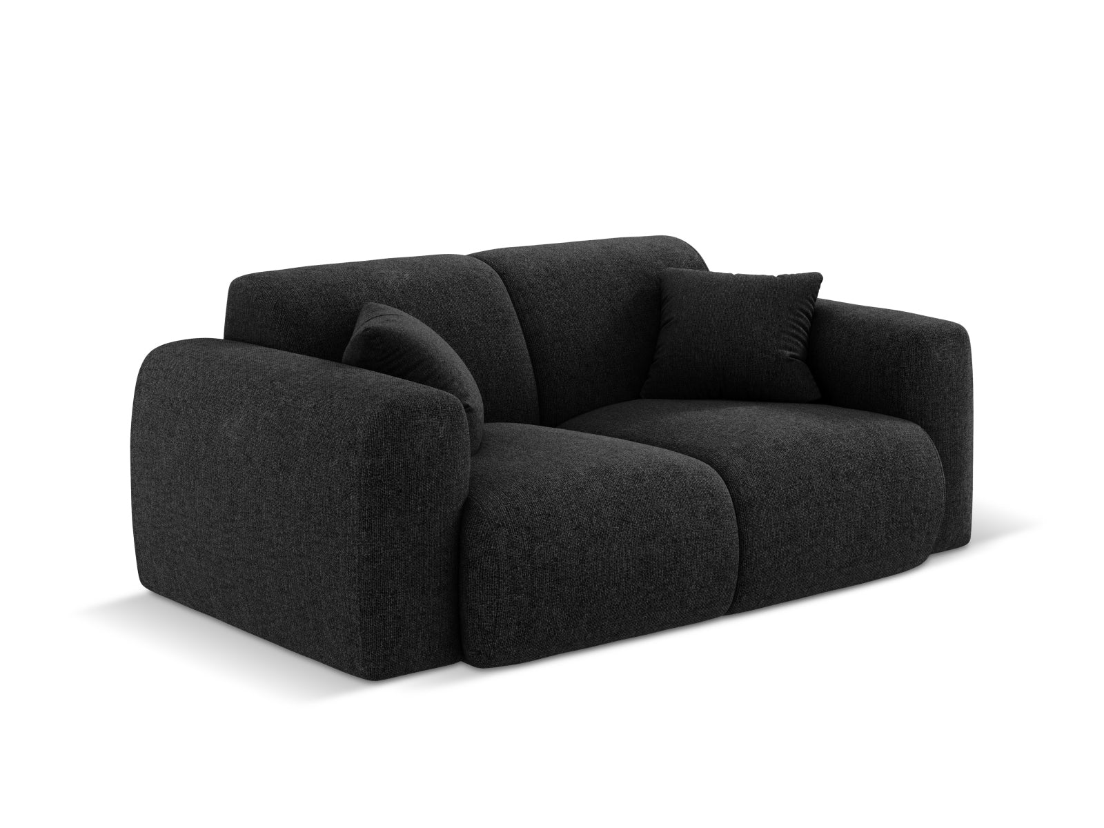Modernes 2-Sitzer Sofa Nolio in Schwarz, 95 cm, ideal für stilvolle Wohnzimmer und gemütliche Sitzgelegenheiten.