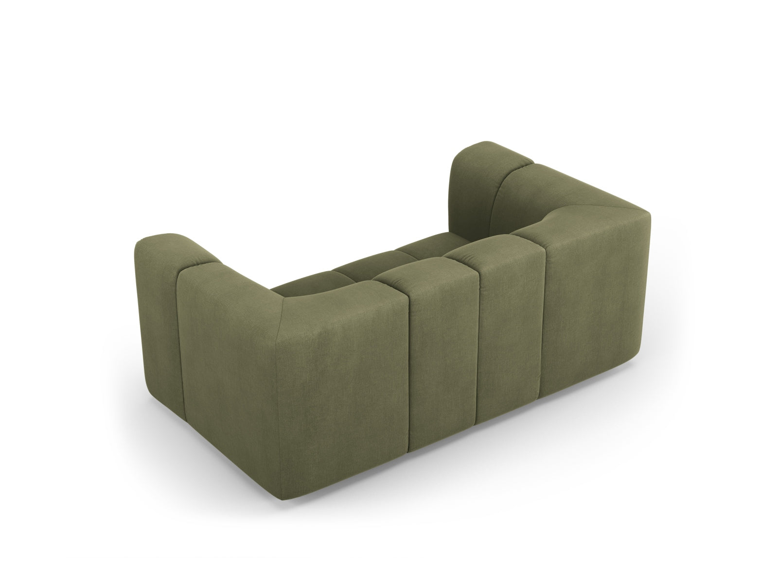 Modernes 2-Sitzer Sofa Moritz in zartem Grün, perfekt für gemütliche Wohnzimmer und stilvolle Akzente in Ihrem Zuhause.