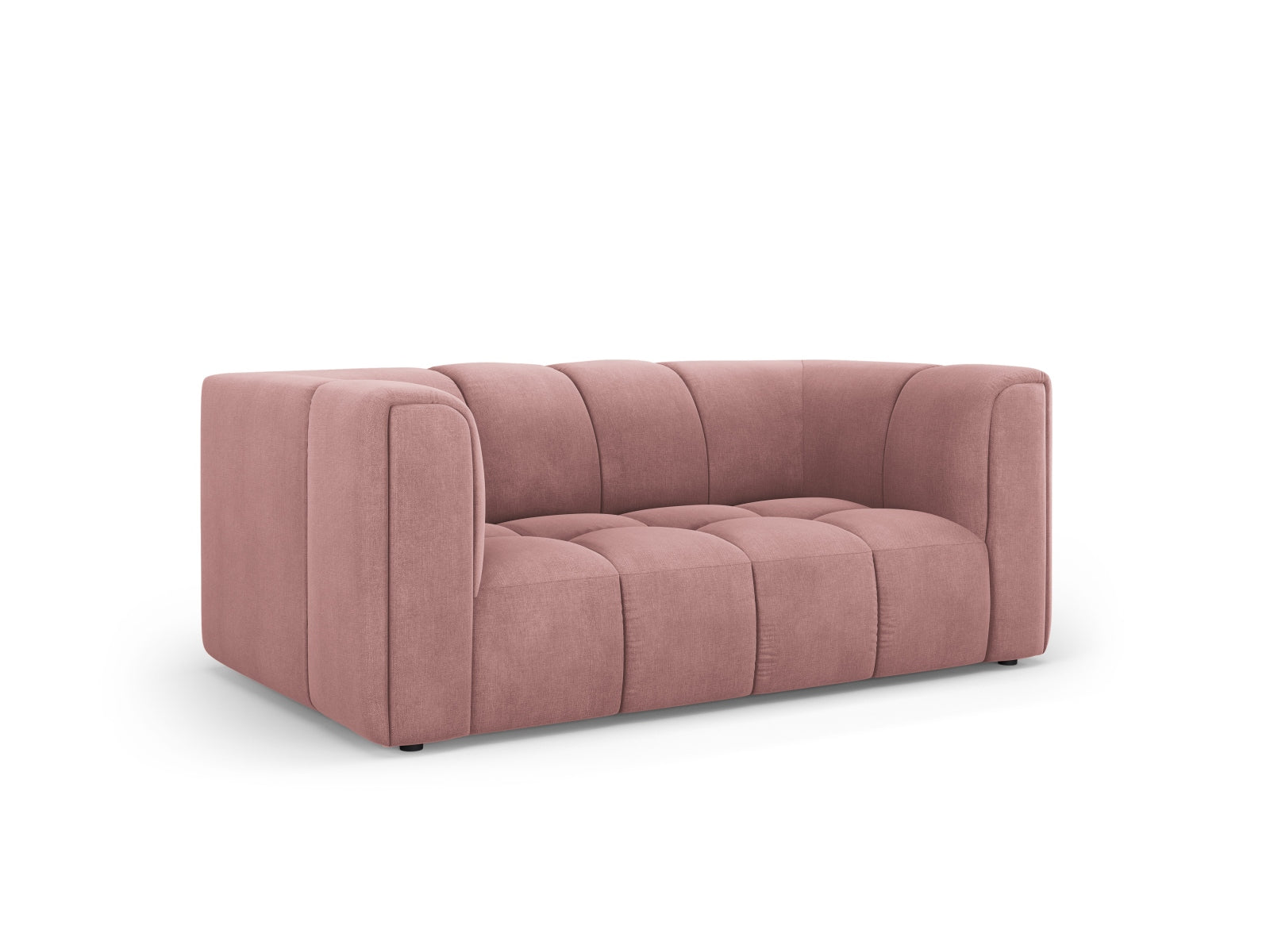 Stylisches 2-Sitzer Sofa Moritz in lebhaftem Pink, ideal für moderne Wohnräume, erhältlich bei KAQTU Design AG.