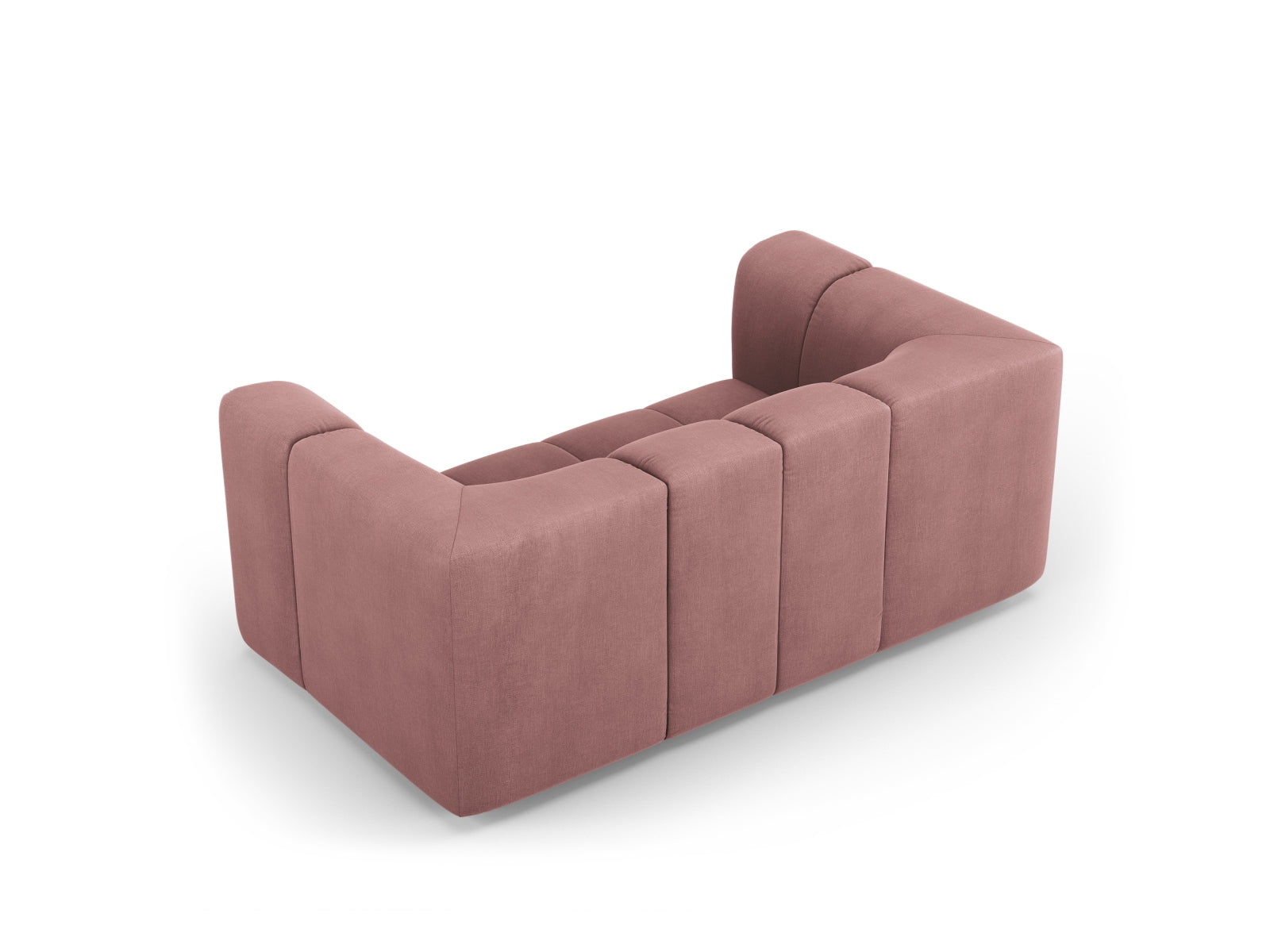 Elegantes 2-Sitzer Sofa Moritz in strahlendem Pink, perfekt für trendbewusste Wohnkonzepte und stilvolle Akzente.