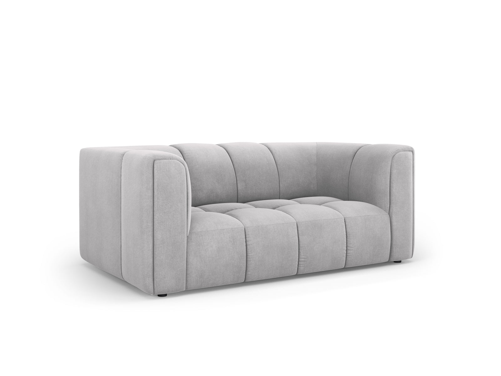 Elegantes 2-Sitzer Sofa Moritz in hellem Grau, ideal für moderne Wohnräume, erhältlich bei KAQTU Design AG.
