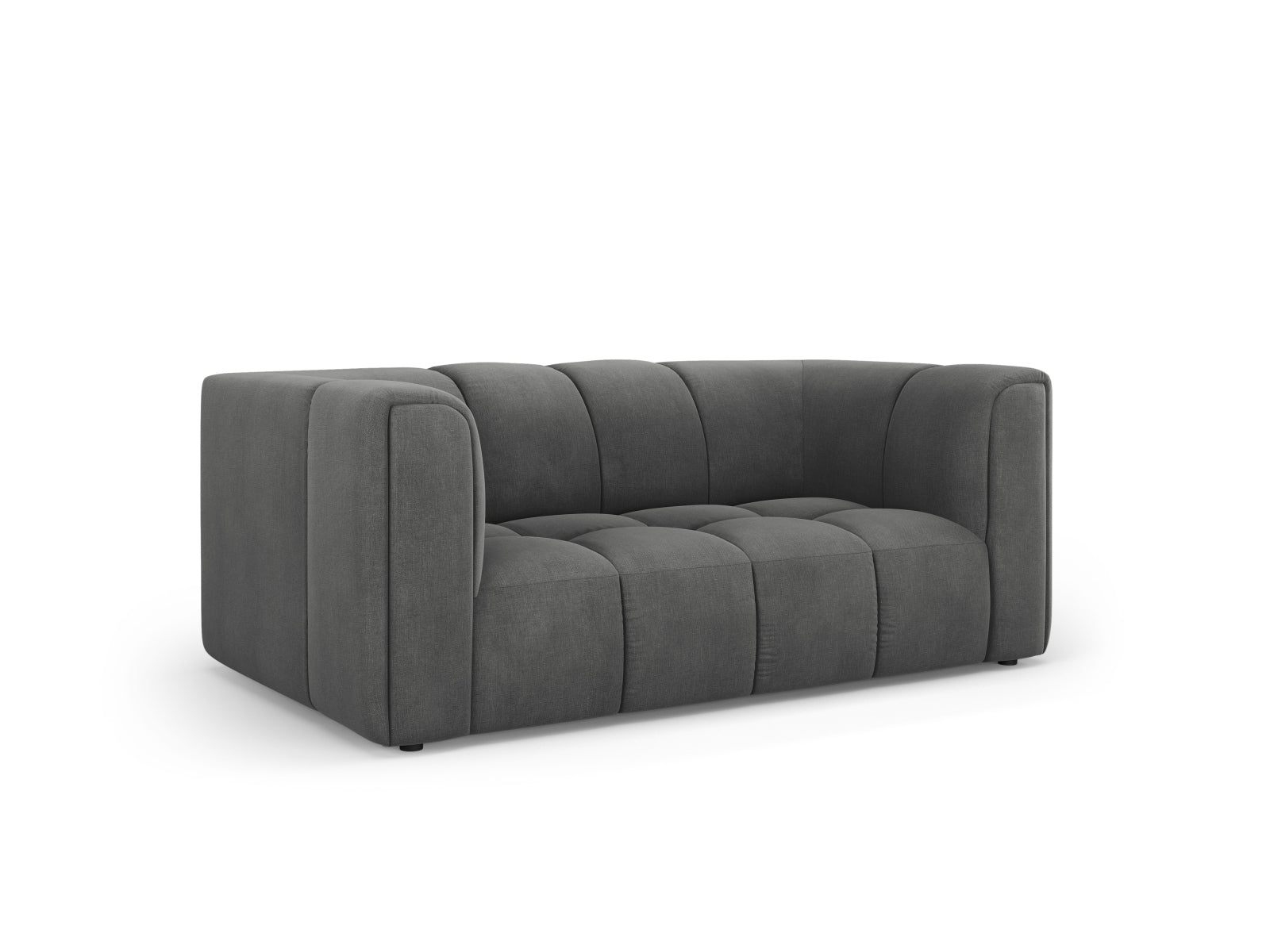 Elegantes 2-Sitzer Sofa Moritz in Dunkelgrau, ideal für moderne Wohnräume, erhältlich bei KAQTU Design AG.
