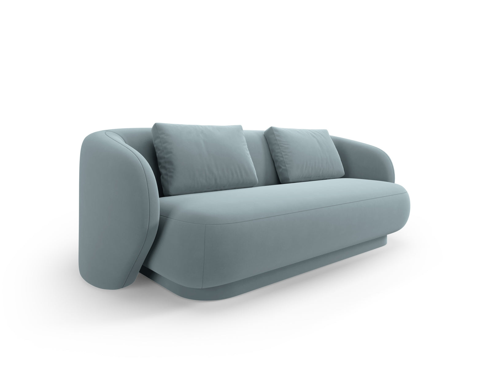 Camden Velour Sofa 2 Sitzer in Light Blue präsentiert im Onlineshop von KAQTU Design AG. 2er Sofa ist von Cosmopolitan Design
