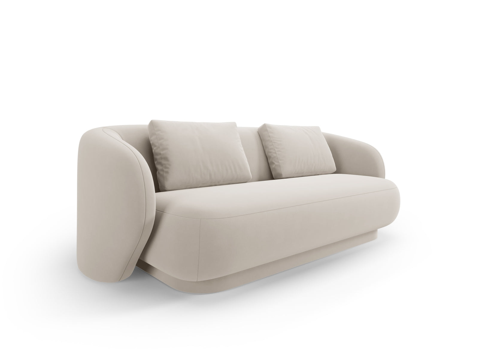 Camden Velour Sofa 2 Sitzer in Ecru präsentiert im Onlineshop von KAQTU Design AG. 2er Sofa ist von Cosmopolitan Design