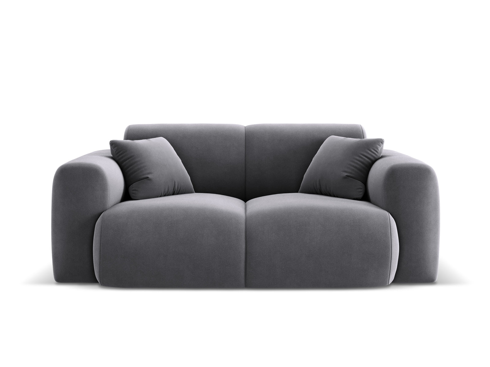 Nolio Velour Sofa 2 Sitzer 95cm in Dark Grey präsentiert im Onlineshop von KAQTU Design AG. 2er Sofa ist von Cosmopolitan Design