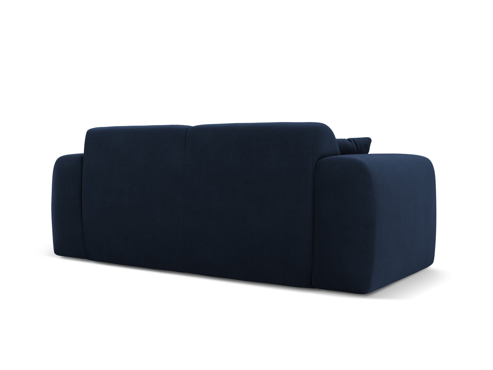 Elegantes 2-Sitzer Sofa aus Velours in tiefem Royalblau, 95 cm breit, ideal für stilvolle Wohnräume, entworfen von Cosmopolitan Design.