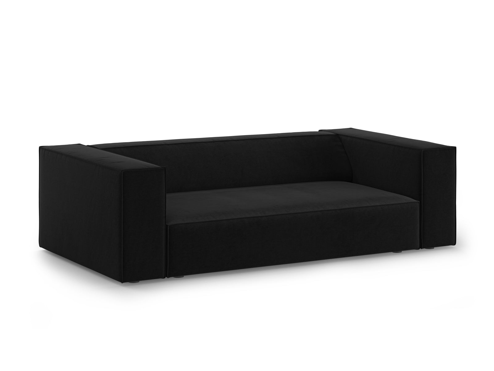 Elegantes Arendal 2-Sitzer Sofa in Schwarz von Cosmopolitan Design, ideal für stilvolle Wohnräume und gemütliche Abende.