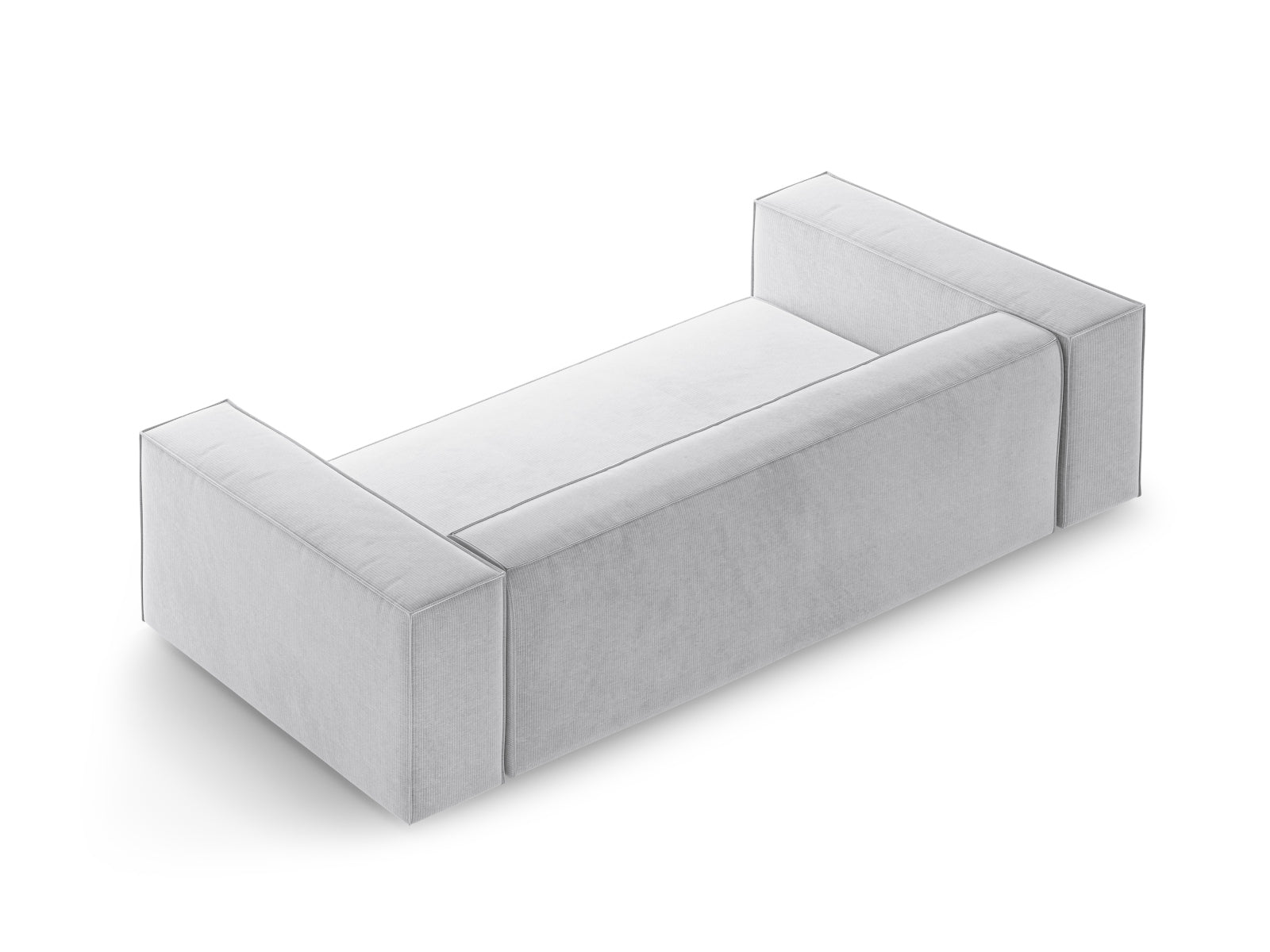 Modernes 2-Sitzer Sofa Arendal in sanftem Grau, perfekt für entspannte Stunden und stilvolle Einrichtungsideen.