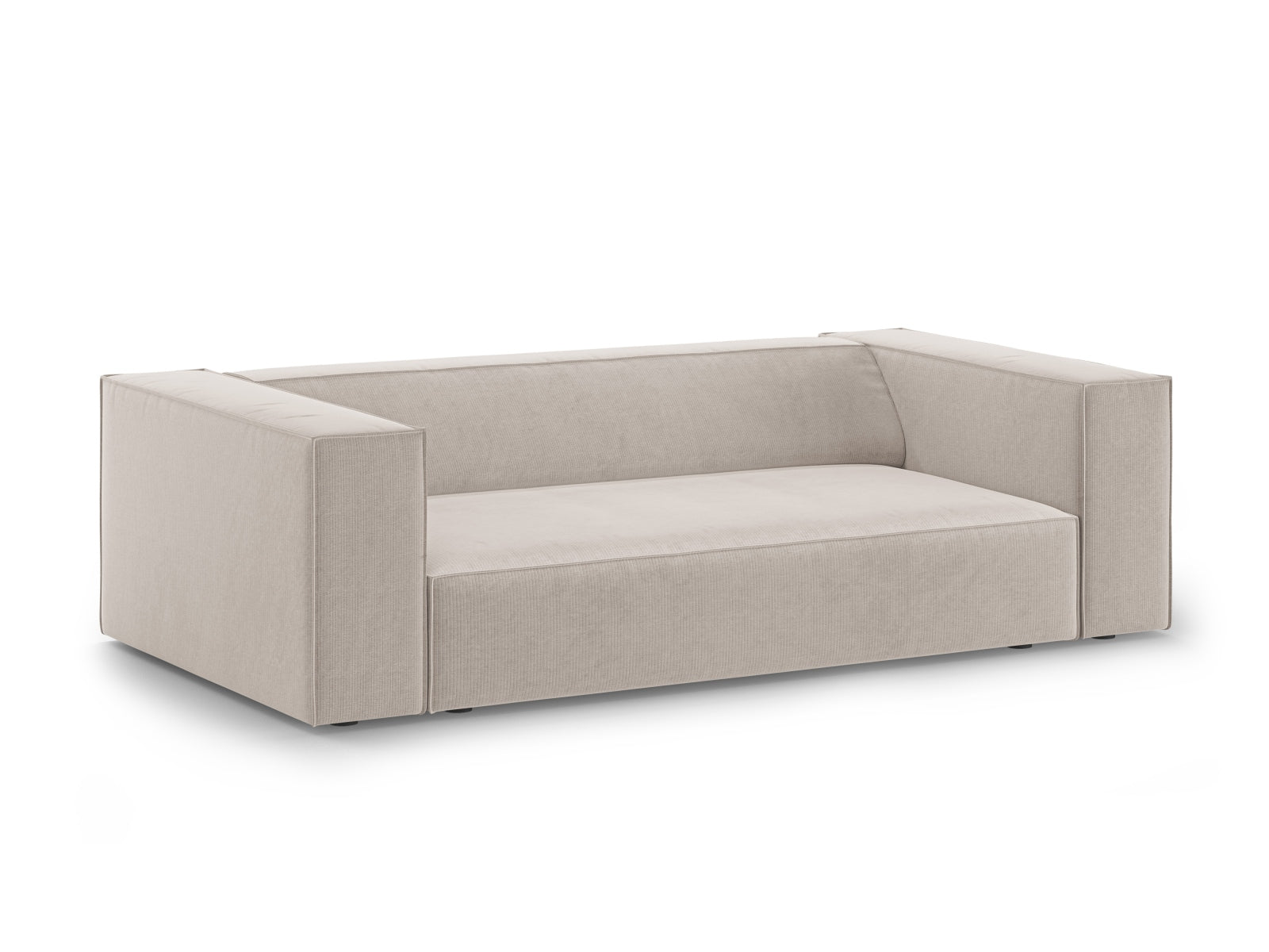 Elegantes Arendal 2-Sitzer Sofa in dunkelbeige, stilvoll und modern, ideal für jedes Wohnzimmer, erhältlich bei KAQTU Design AG.