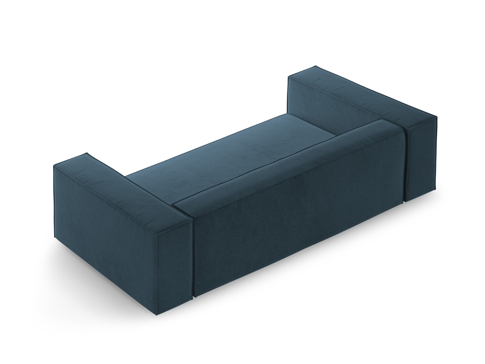 Modernes 2-Sitzer Sofa Arendal in tiefem Blau, perfekt für entspannte Stunden und stilvolle Einrichtungsideen.