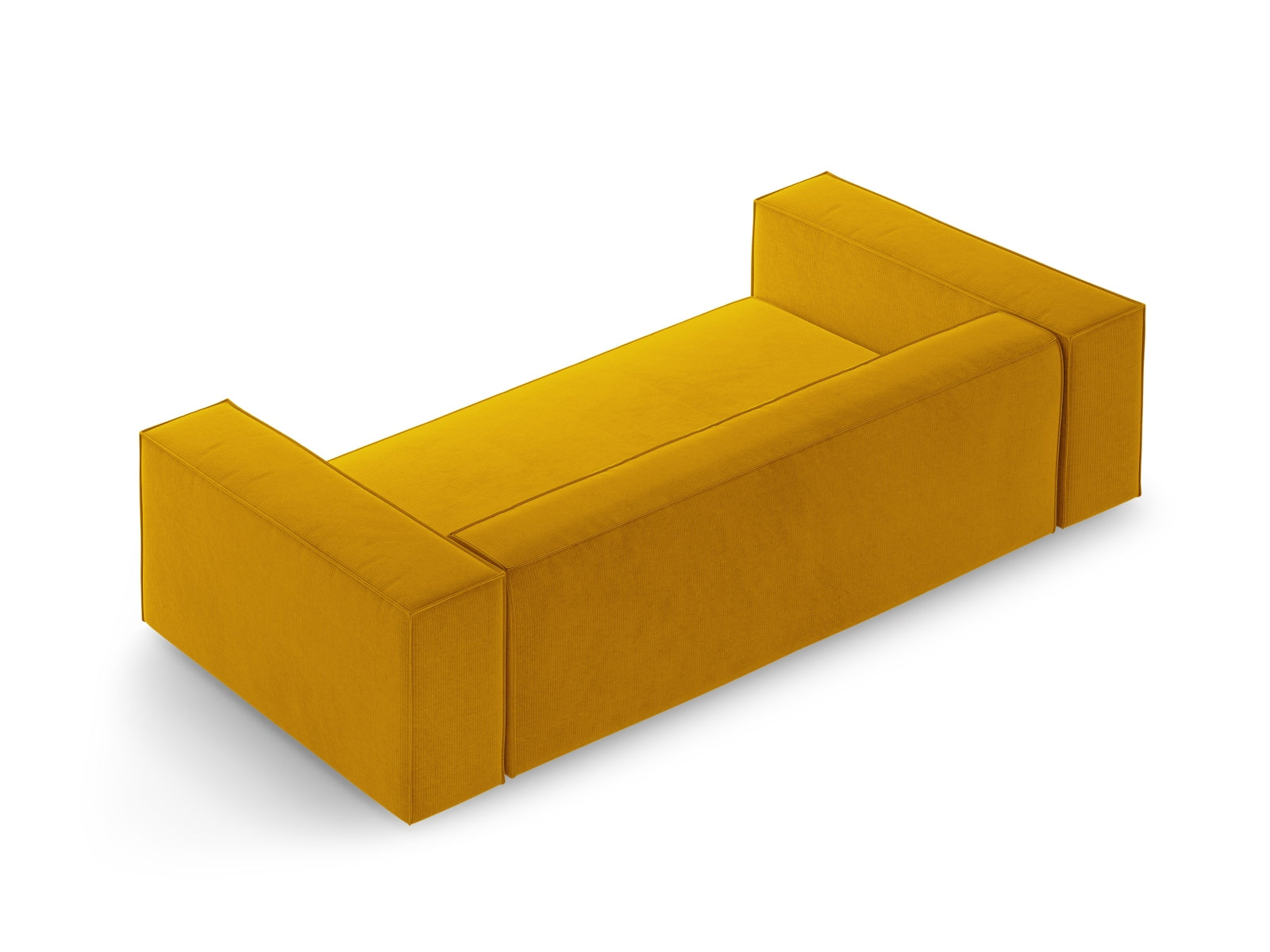 Stilvolles 2-Sitzer Sofa Arendal in warmem Senfgelb, perfekt für moderne Wohnräume, entworfen von Cosmopolitan Design.