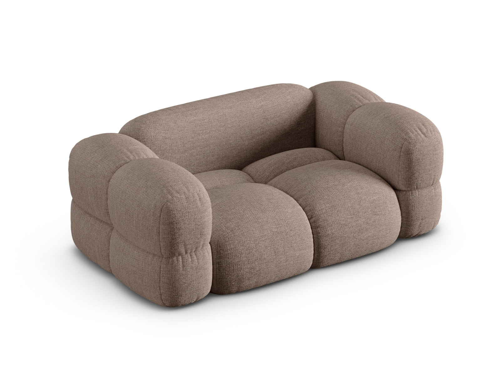 Elegantes Loretto 2-Sitzer Sofa in sanftem Cappuccino, ideal für stilvolle Wohnräume und entspannte Stunden von Cosmopolitan Design.
