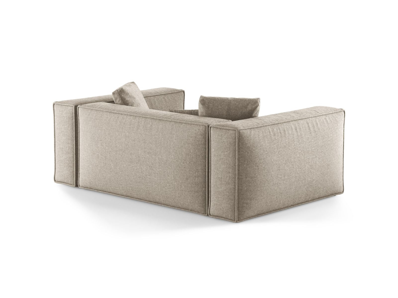 Elegantes 2-Sitzer Sofa Aveiro in dunkelbeige, ideal für moderne Wohnräume und entspannte Stunden mit Stil.