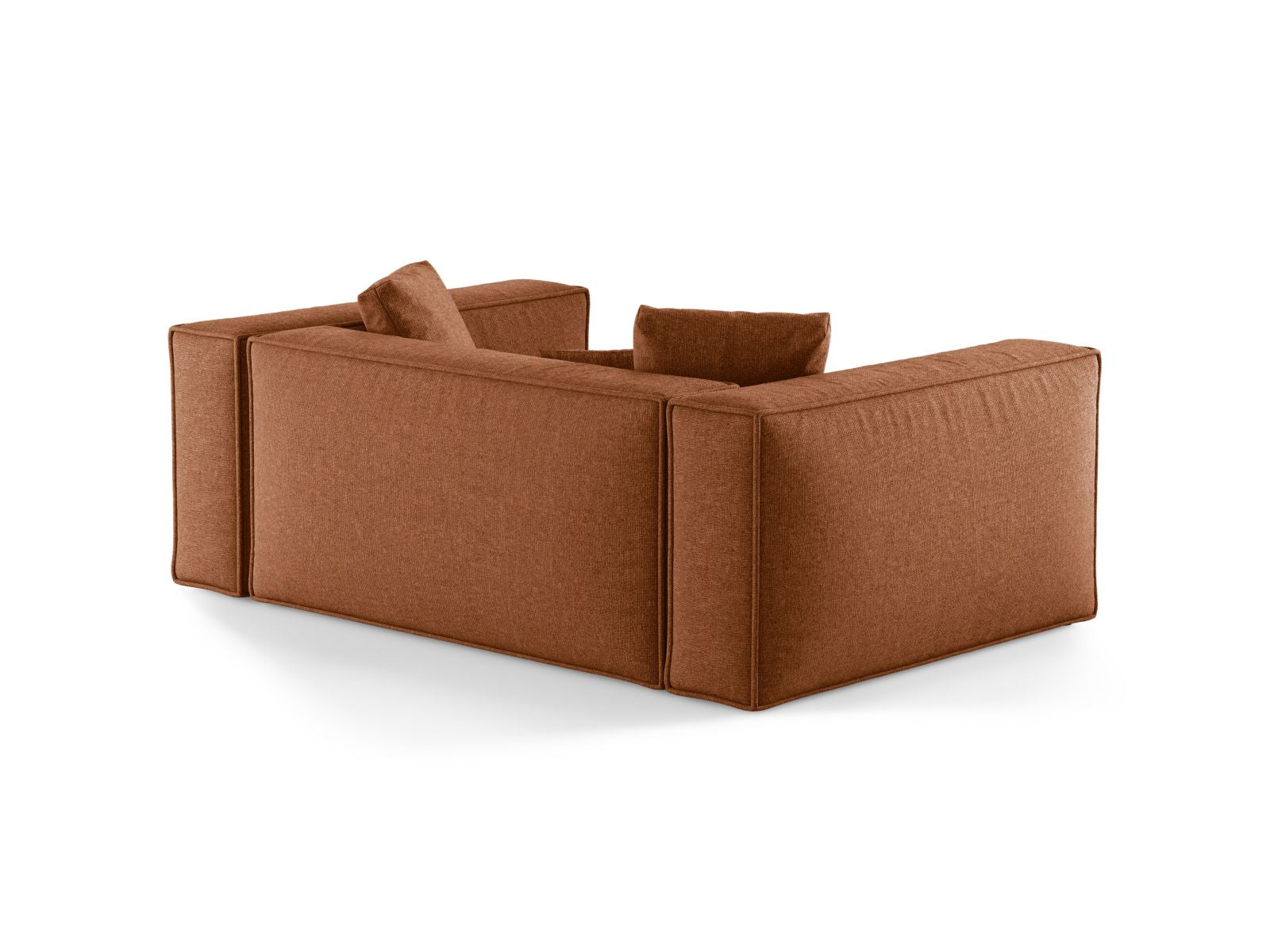 Elegantes 2-Sitzer Sofa Aveiro in warmem Brick-Eden, ideal für stilvolle Wohnräume und entspannte Stunden.
