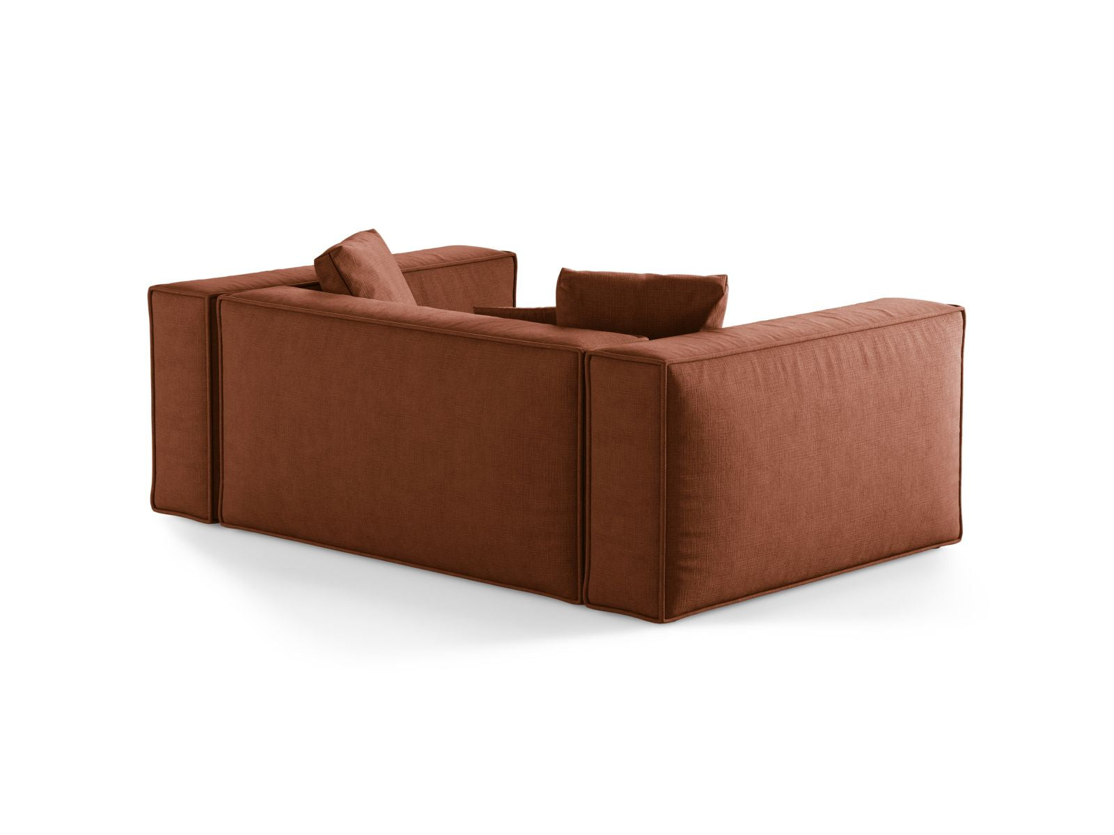 Elegantes 2-Sitzer Sofa Aveiro in warmem Brick-Liberty, ideal für stilvolle Wohnräume und entspannte Stunden.