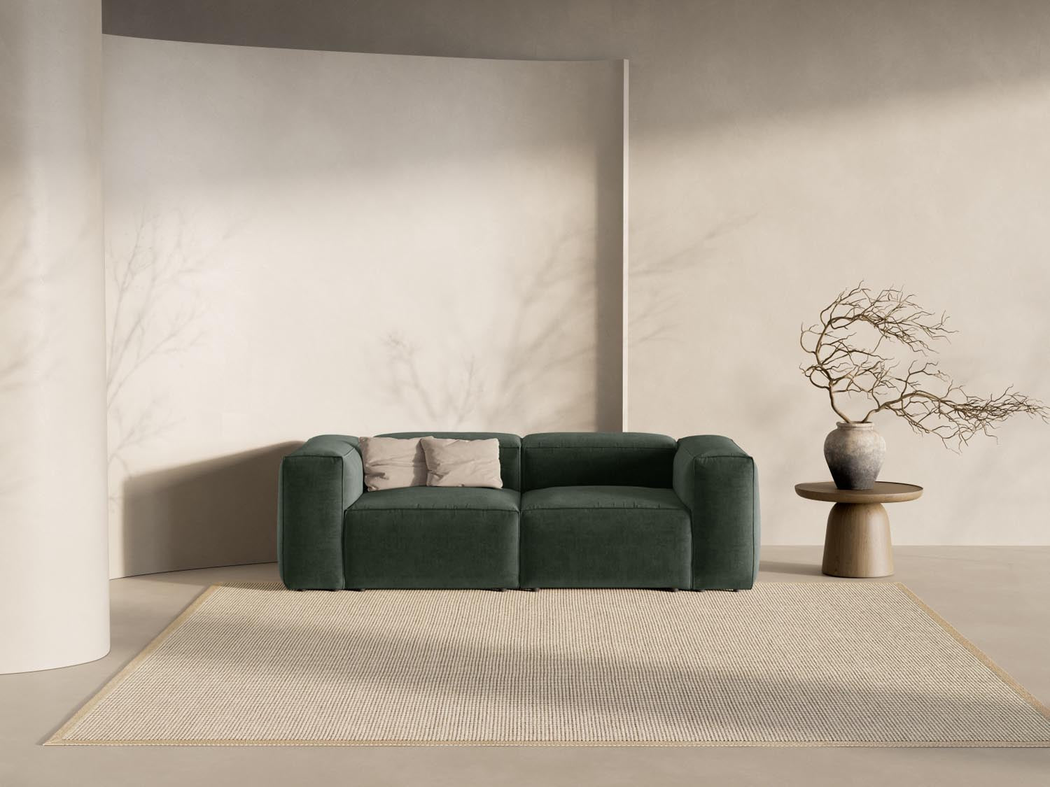 Bergamo Modular Sofa 2 Sitzer in Moss Green-Liberty präsentiert im Onlineshop von KAQTU Design AG. 2er Sofa ist von Cosmopolitan Design