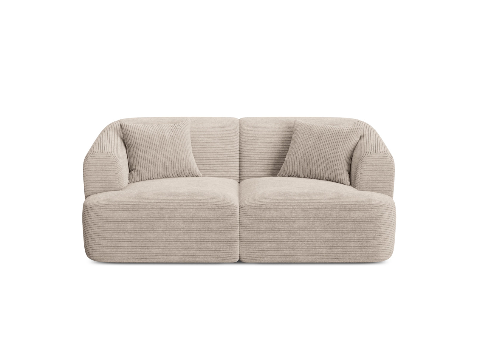 2-Sitzer Modular Sofa Campi in Cappuccino-Lincoln D präsentiert im Onlineshop von KAQTU Design AG. 2er Sofa ist von Cosmopolitan Design