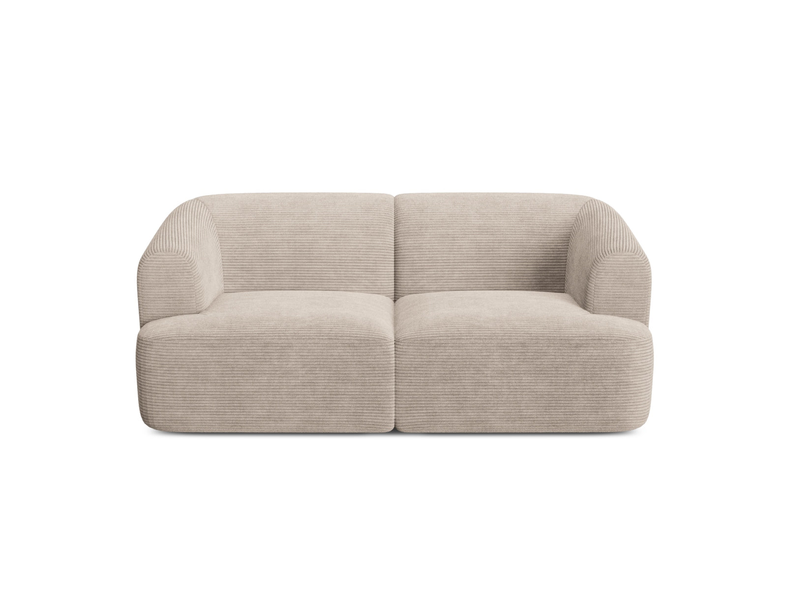 Elegantes 2-Sitzer Sofa Campi in Cappuccino-Lincoln, ideal für moderne Wohnräume und gemütliche Entspannung.