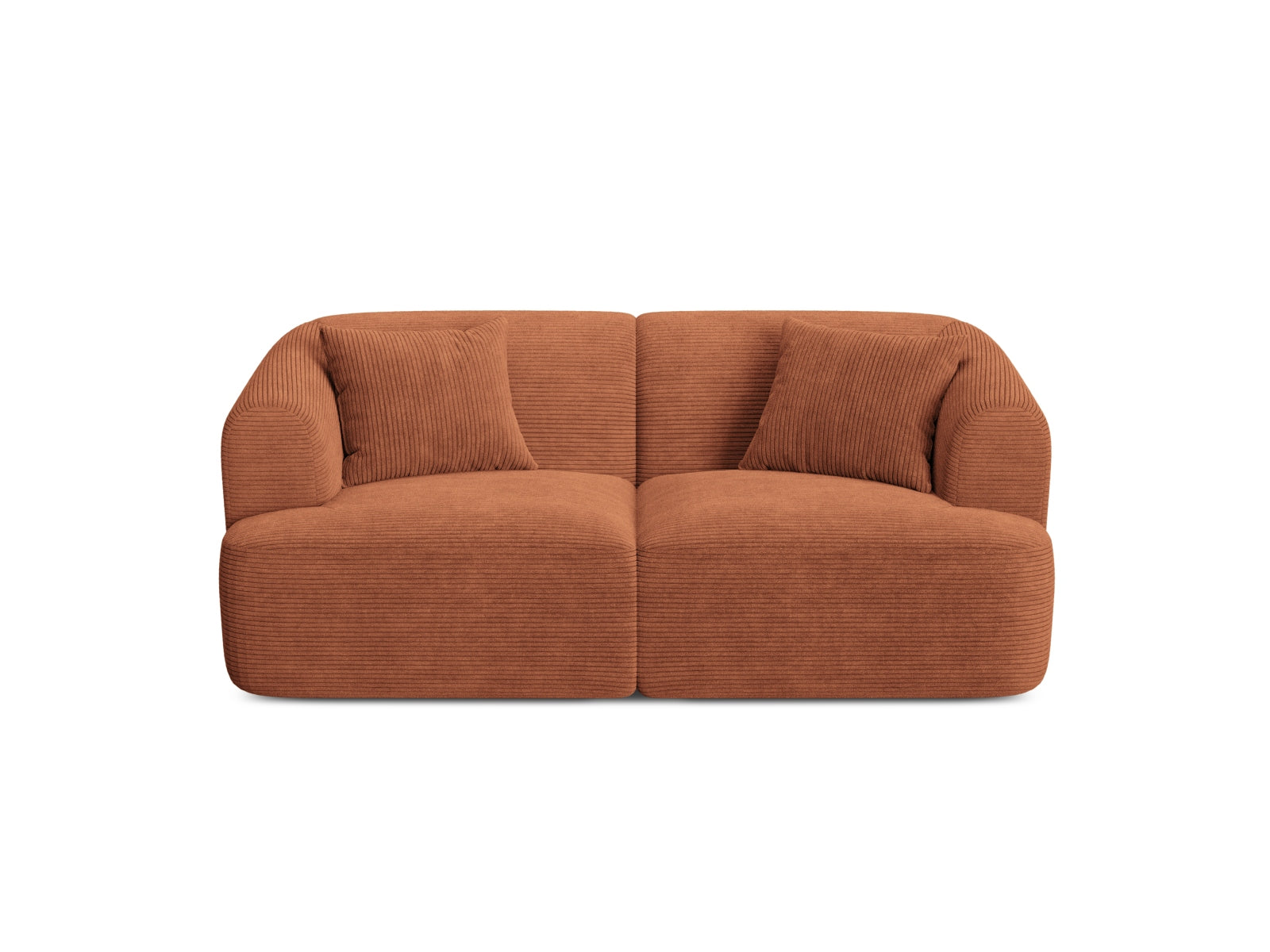 2-Sitzer Modular Sofa Campi in Terracotta-Lincoln D präsentiert im Onlineshop von KAQTU Design AG. 2er Sofa ist von Cosmopolitan Design