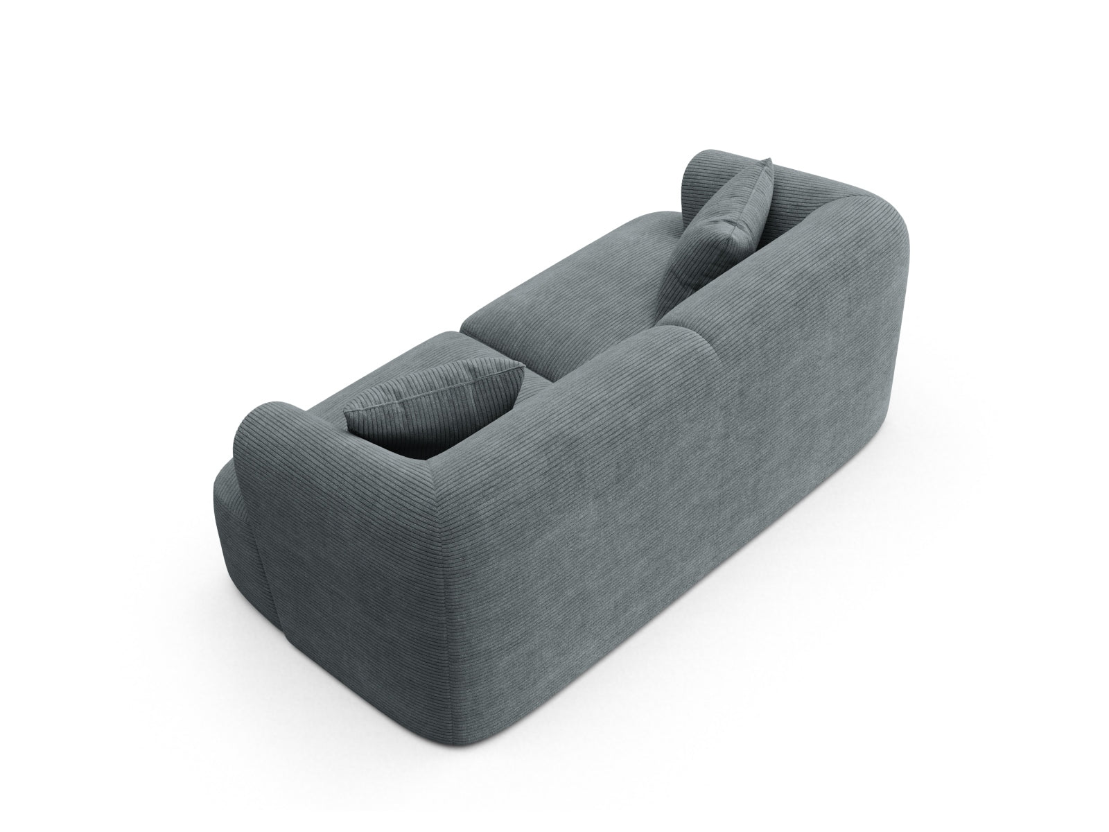 Elegantes 2-Sitzer Sofa Campi in dunklem Grau, perfekt für moderne Wohnkonzepte, entworfen von Cosmopolitan Design.