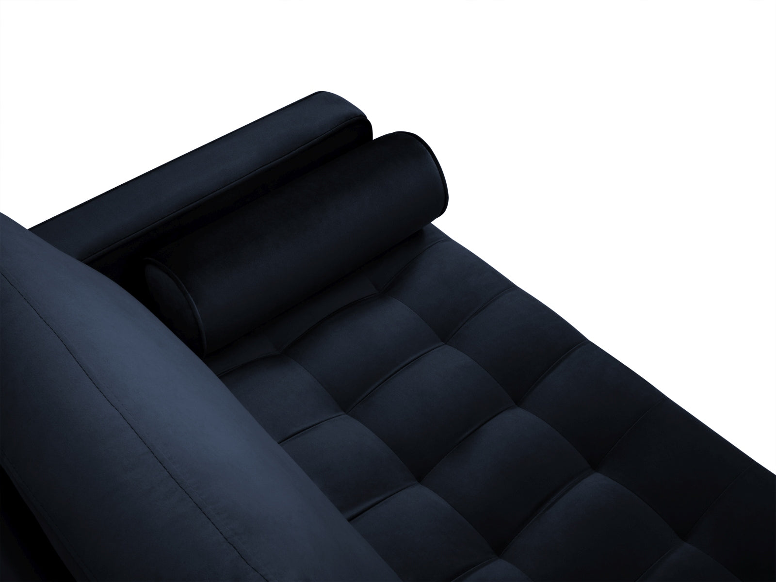 Stilvolles 2-Sitzer Sofa Aspen in Royalblau, perfekt für zeitgemäße Einrichtungen, bietet eine harmonische Kombination aus Eleganz und Bequemlichkeit.