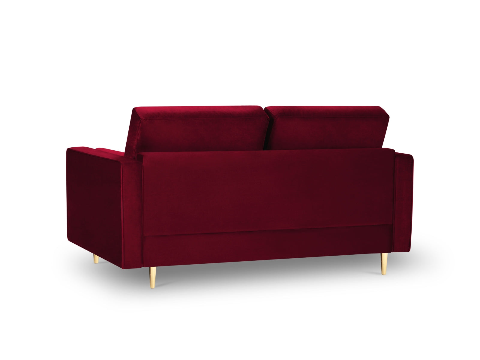 Modernes 2-Sitzer Sofa Aspen in ansprechendem Rot, perfekt für stilvolle Wohnzimmer und entspannte Stunden zu zweit.