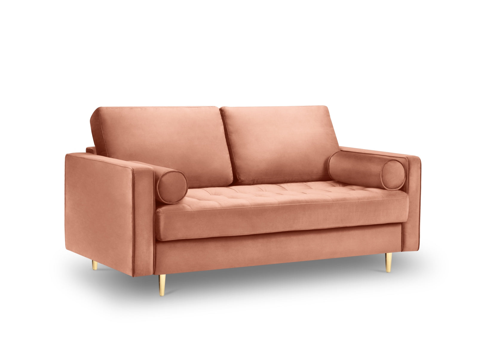 Stylisches 2-Sitzer Sofa Aspen in strahlendem Pink, ideal für moderne Wohnkonzepte und gemütliche Abende mit Gästen.