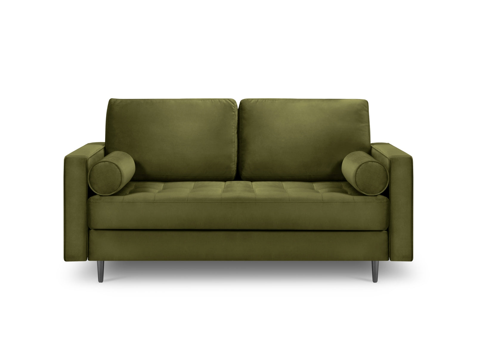 Elegantes 2-Sitzer Sofa Aspen in stilvollem Grün, ideal für moderne Wohnräume, erhältlich bei KAQTU Design AG.