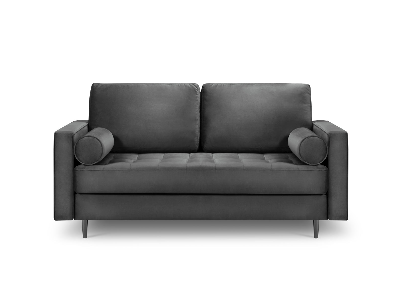 Elegantes 2-Sitzer Sofa Aspen in Dunkelgrau, stilvoll und modern, ideal für jedes Wohnzimmer, erhältlich bei KAQTU Design AG.