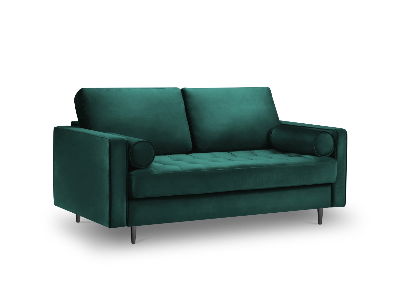 Elegantes 2-Sitzer Sofa Aspen in modernem Petrol, ideal für entspannte Stunden und geschmackvolle Wohnräume.