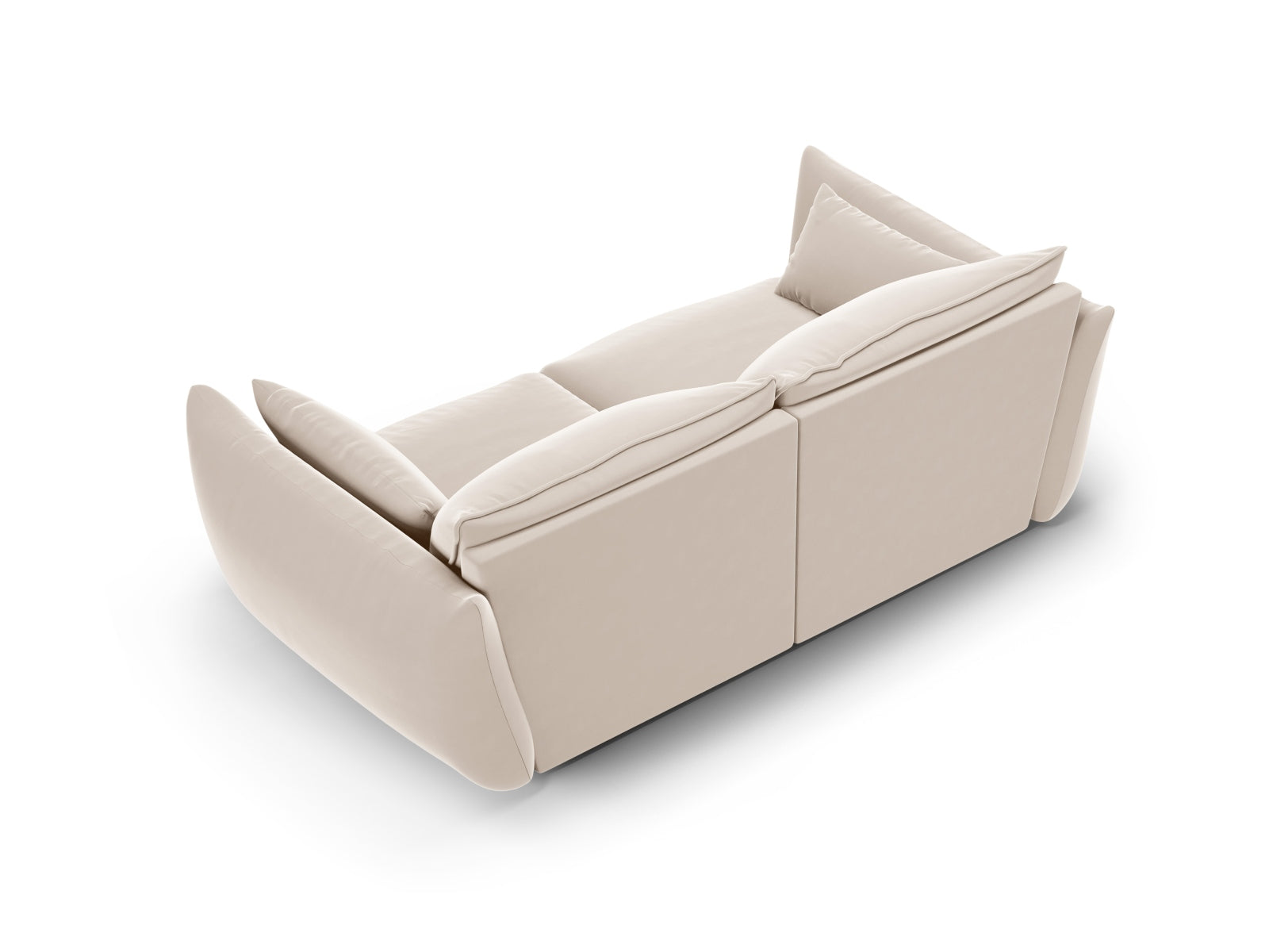 Elegantes 2-Sitzer Sofa Matera in Beige von Cosmopolitan Design, perfektes Möbelstück für gemütliche Abende und stilvolle Wohnräume.