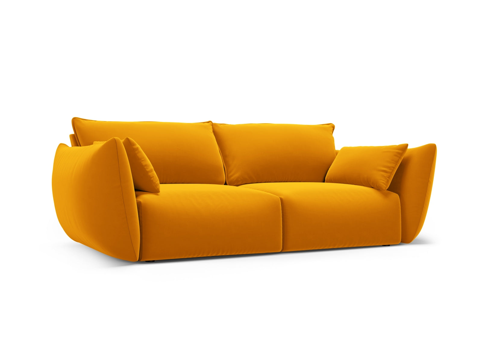 Elegantes 2-Sitzer Sofa Matera in strahlendem Gelb, ideal für moderne Wohnräume, präsentiert von Cosmopolitan Design.