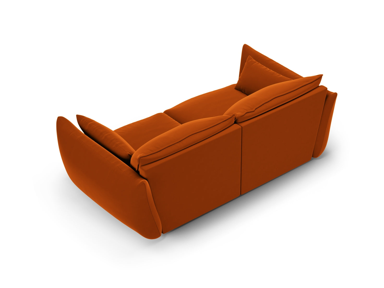 Modernes 2-Sitzer Sofa Matera in ansprechendem Terracotta, perfekt für gemütliche und stilvolle Wohnambiente.