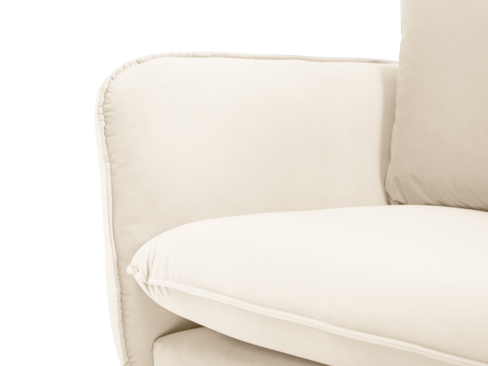 Stylisches 2-Sitzer Sofa "Vienna" in edlem Velours, perfekt für moderne Wohnräume und entspannte Stunden zu zweit.