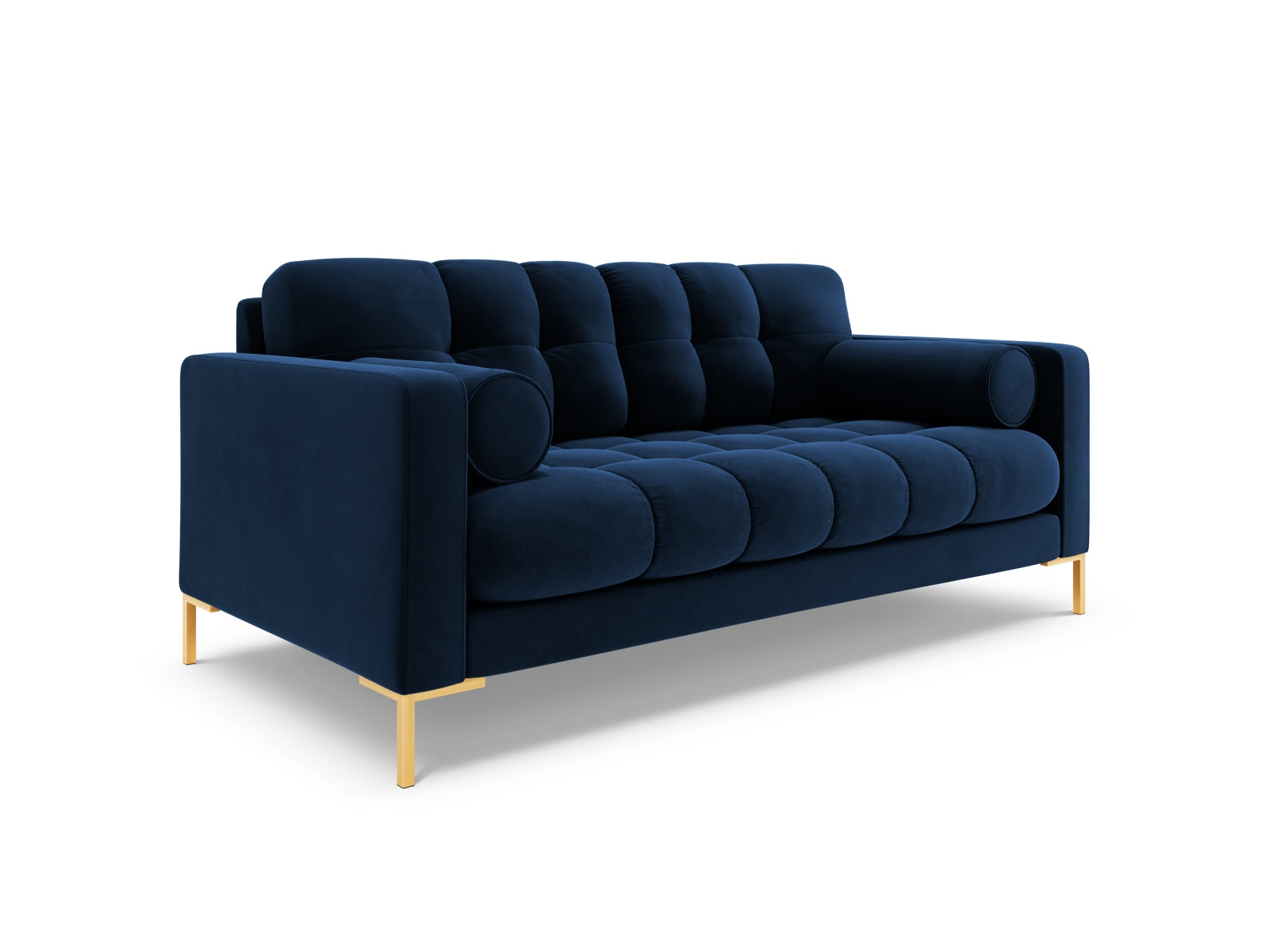 Elegantes 2-Sitzer Sofa Bali in Royal Blue-Bluvel, ideal für stilvolle Wohnräume und entspannte Stunden, von Cosmopolitan Design.
