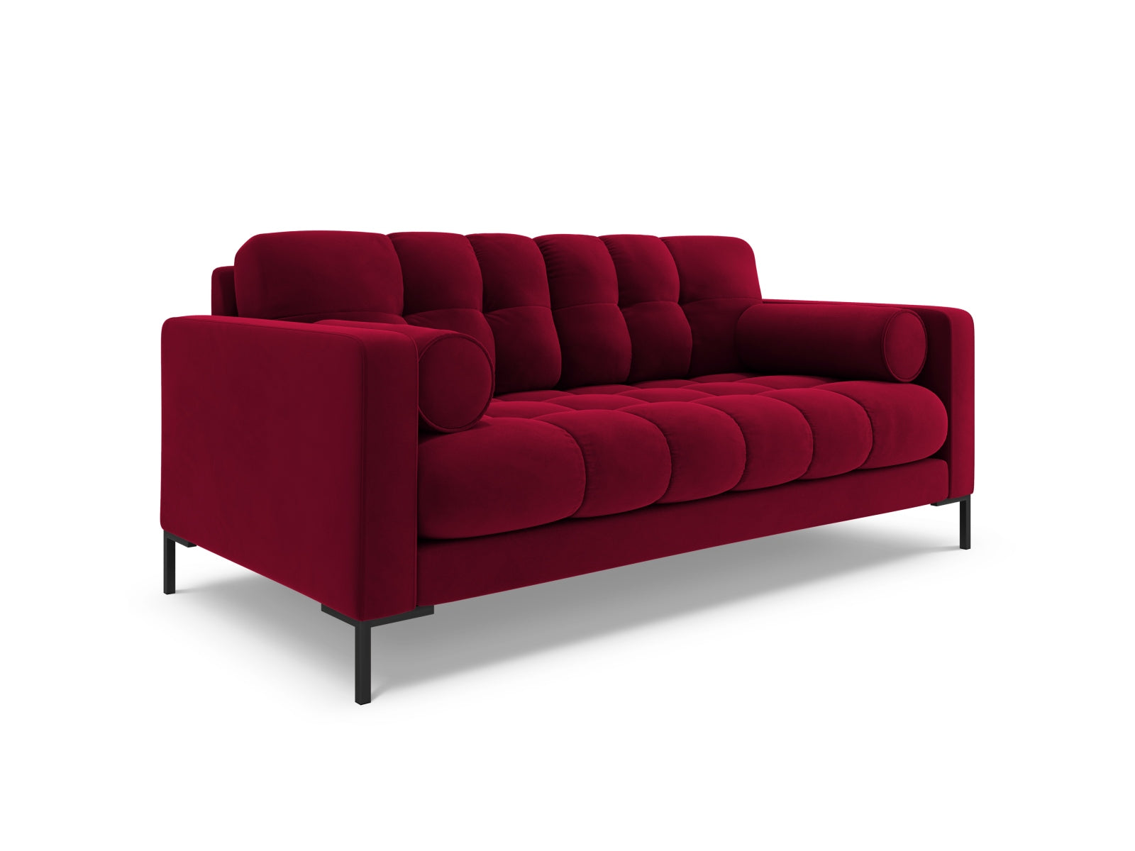 Elegantes 2-Sitzer Sofa Bali in Red-Bluvel, ideal für stilvolle Wohnräume, erhältlich bei KAQTU Design AG.