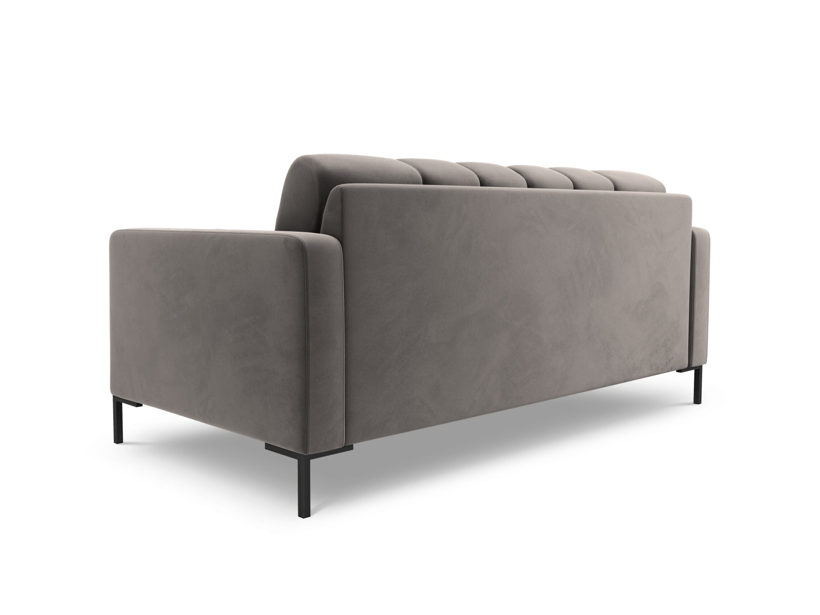 Elegantes 2-Sitzer Sofa Bali in sanftem Light Grey-Bluvel, ideal für stilvolle und einladende Wohnräume.