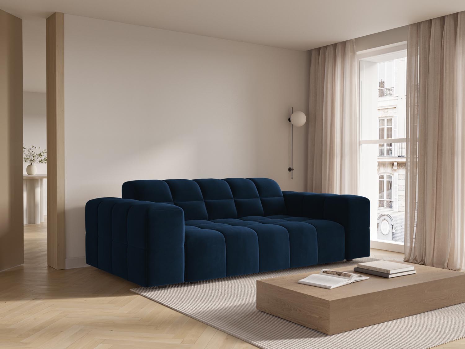Entdecken Sie das elegante Chicago Velour Sofa 2 Sitzer von Cosmopolitan Design – perfekt für Ihr modernes Zuhause und für ultimativen Komfort.