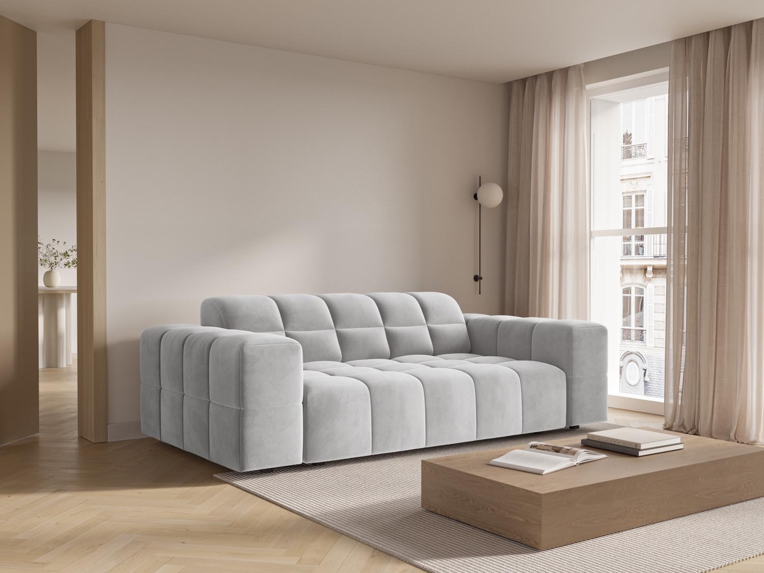 Entdecken Sie das elegante Chicago Velour Sofa 2 Sitzer von Cosmopolitan Design – perfekt für Ihr modernes Zuhause und für ultimativen Komfort.