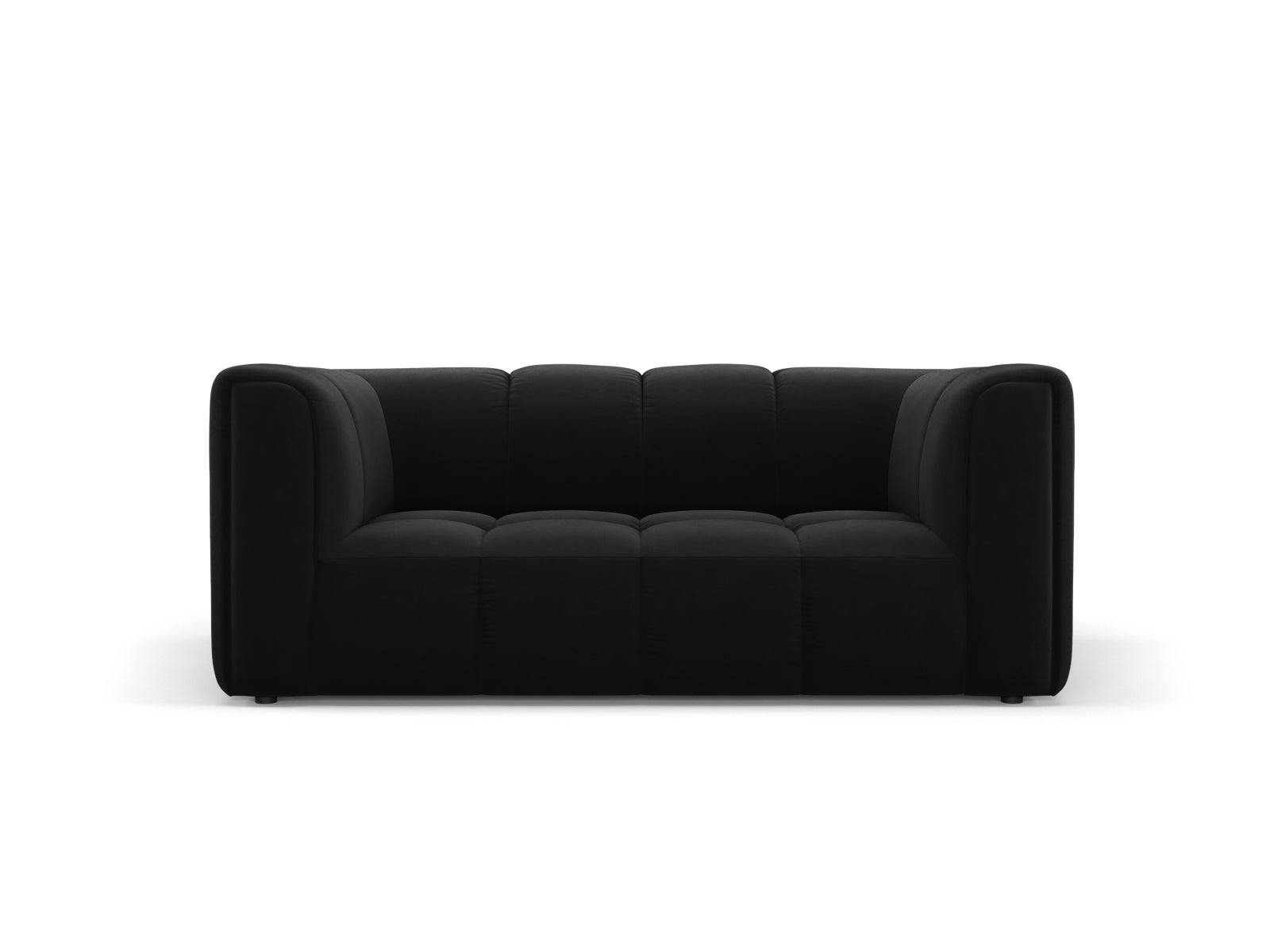 2-Sitzer Sofa Moritz in Black-Bluvel präsentiert im Onlineshop von KAQTU Design AG. 2er Sofa ist von Cosmopolitan Design
