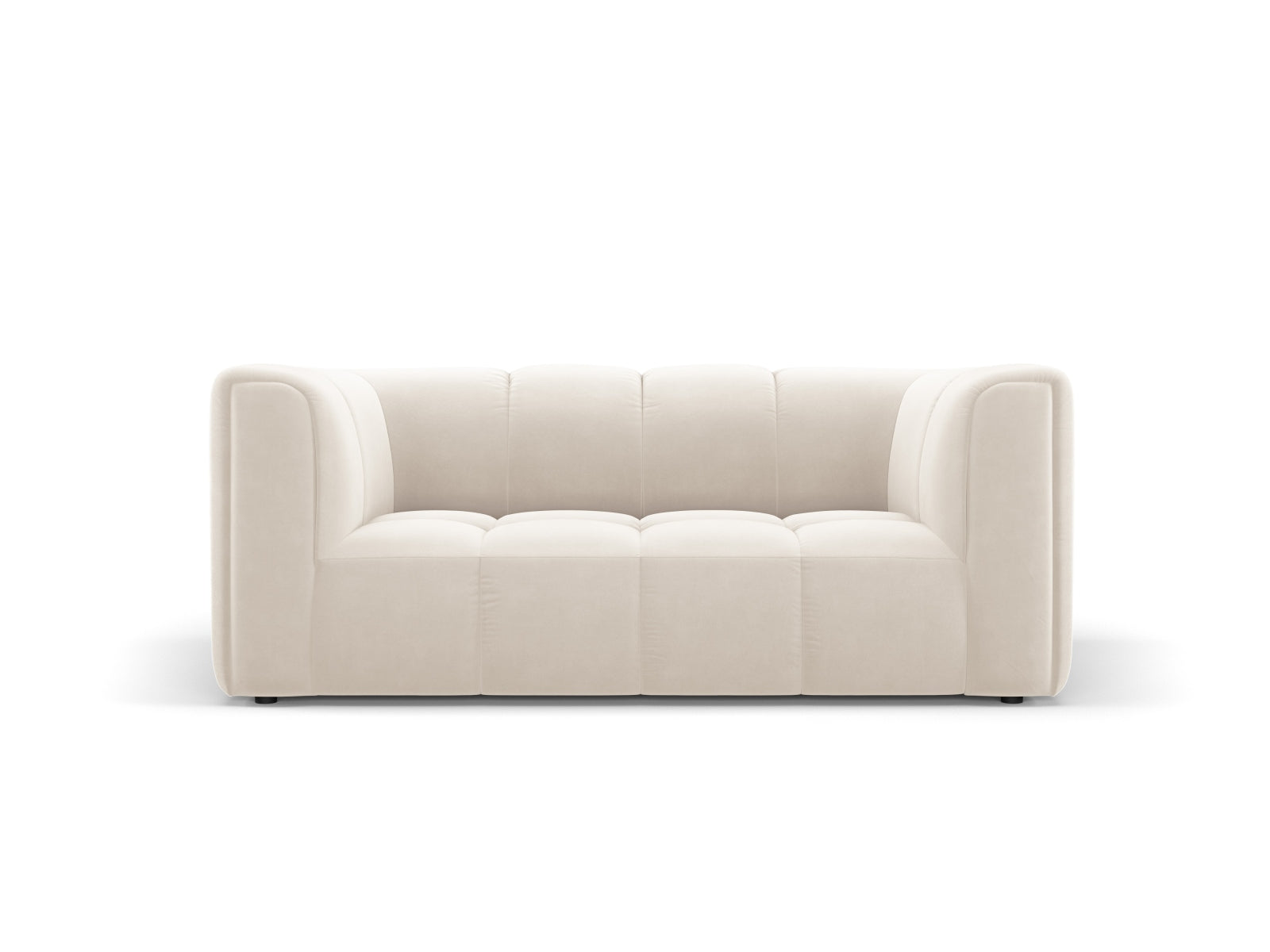 2-Sitzer Sofa Moritz in Light Beige-Bluvel präsentiert im Onlineshop von KAQTU Design AG. 2er Sofa ist von Cosmopolitan Design