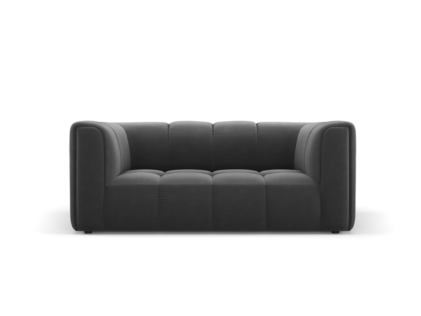 2-Sitzer Sofa Moritz in Grey-Bluvel präsentiert im Onlineshop von KAQTU Design AG. 2er Sofa ist von Cosmopolitan Design