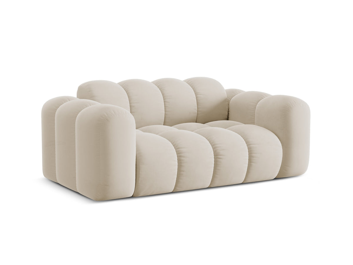 2-Sitzer Sofa Treno in Dark Beige-Bluvel präsentiert im Onlineshop von KAQTU Design AG. 2er Sofa ist von Cosmopolitan Design