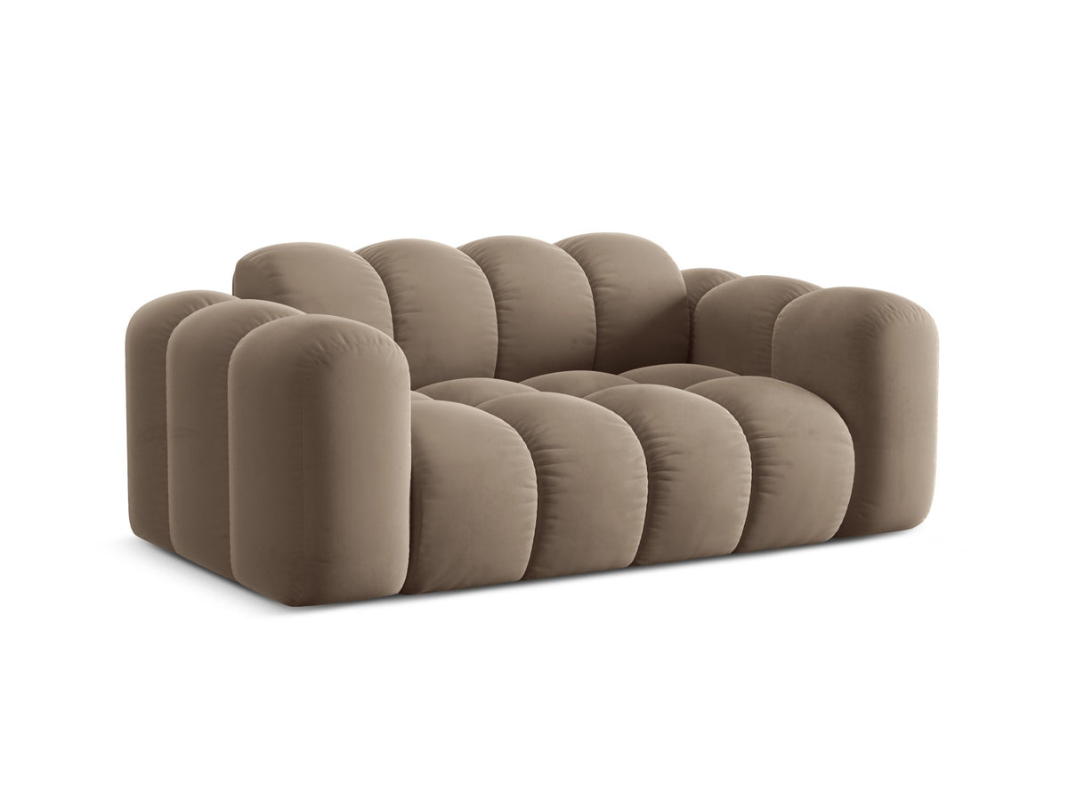 2-Sitzer Sofa Treno in Cappuccino-Bluvel präsentiert im Onlineshop von KAQTU Design AG. 2er Sofa ist von Cosmopolitan Design