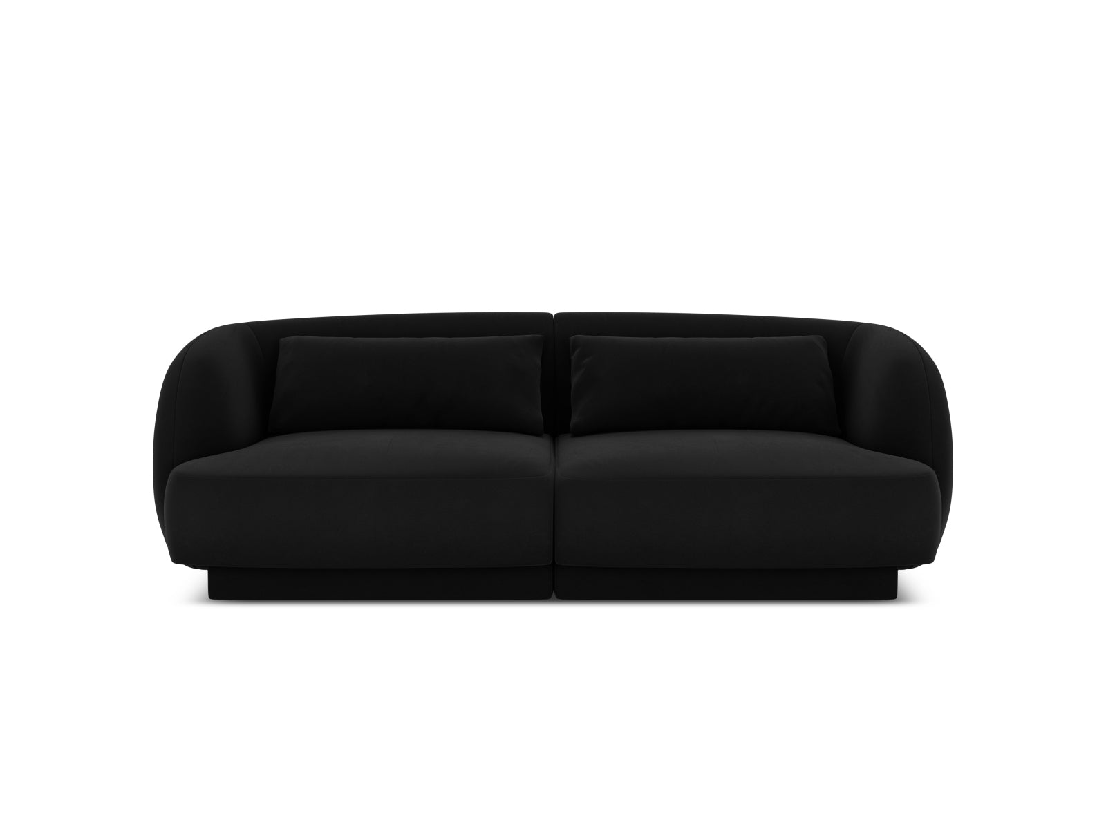 Tulum Velour Sofa 2 Sitzer 90cm in Black-Bluvel präsentiert im Onlineshop von KAQTU Design AG. 2er Sofa ist von Cosmopolitan Design