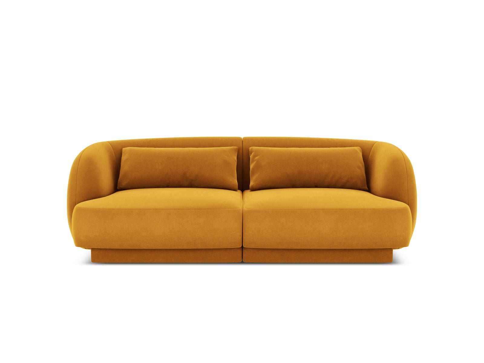 Tulum Velour Sofa 2 Sitzer 90cm in Yellow präsentiert im Onlineshop von KAQTU Design AG. 2er Sofa ist von Cosmopolitan Design