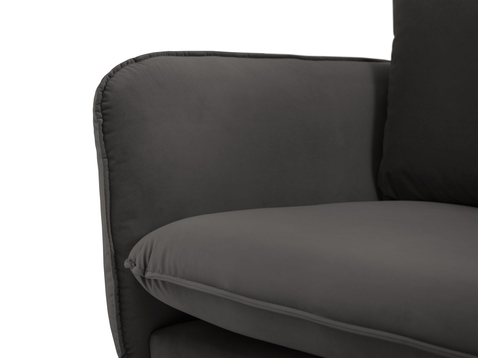 Stilvolles 2-Sitzer Sofa "Vienna" aus weichem Velours, perfekt für moderne Wohnkonzepte und gemütliche Abende.
